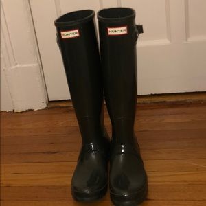 Hunter Green Tall Classic Hunter Rain/Snow Boots